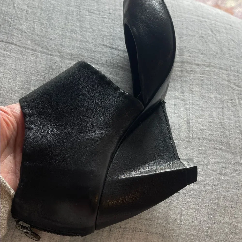 Anthropologie Black Wedge Shoes